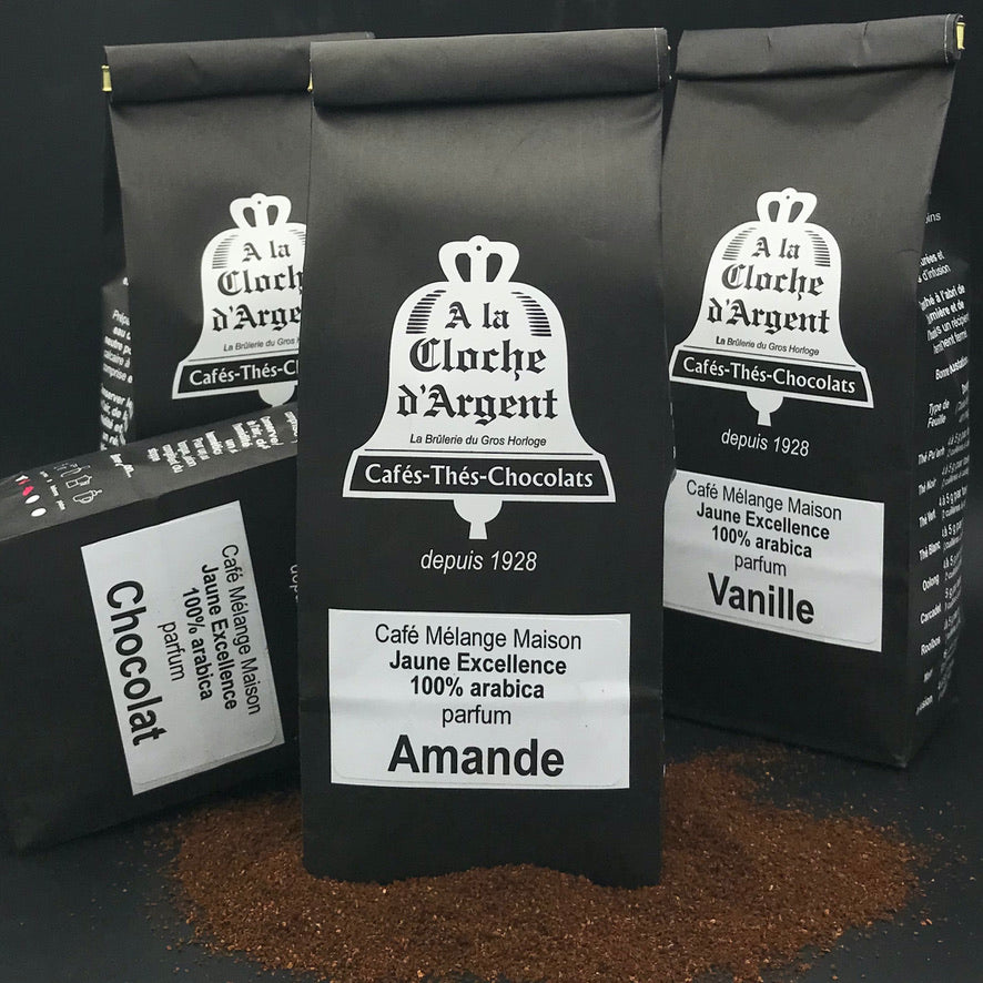 Cafés parfumés, Jaune Excellence moulu, pour espresso ou filtre